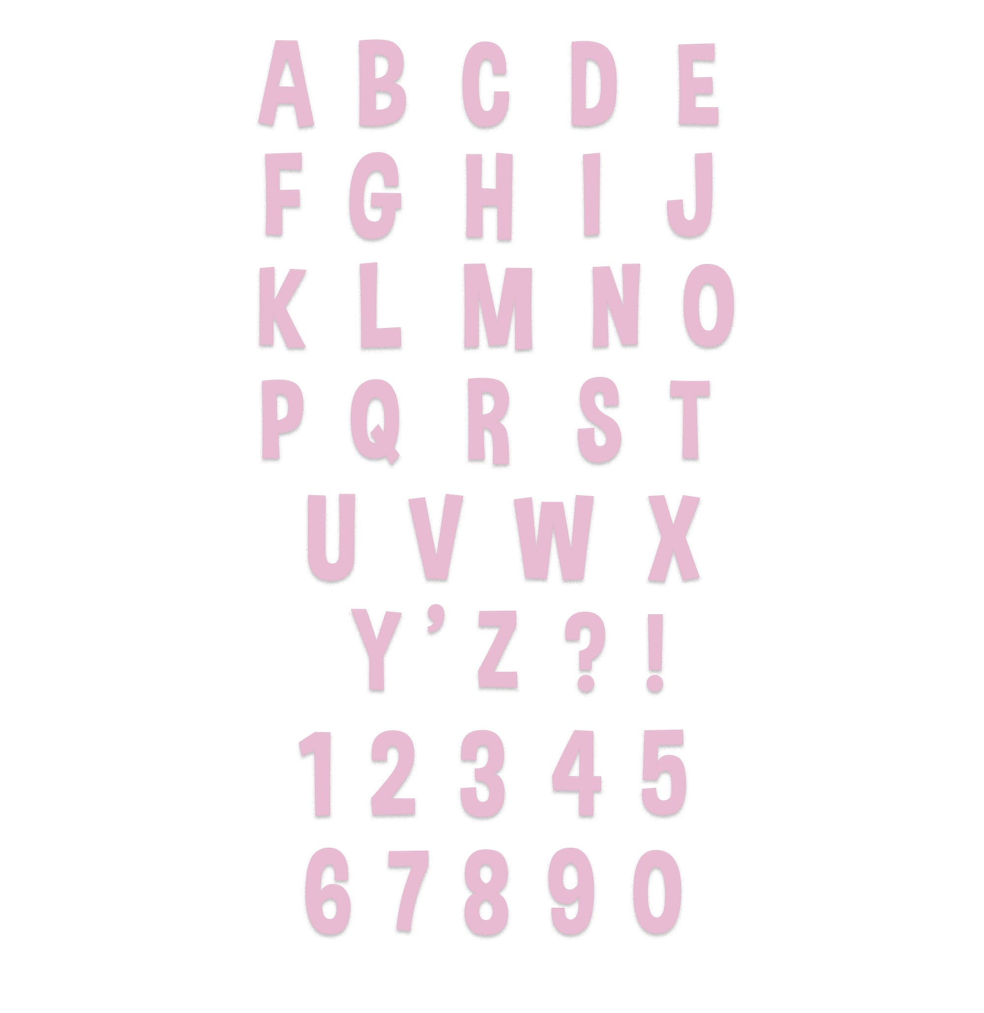 Fustella Alfabeto, Stile Paris, Dimensione 2,5Cm Con Lettere e Numeri